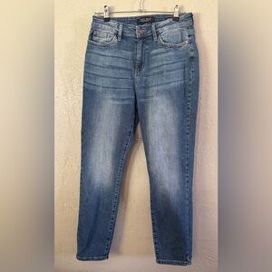 Judy Blue Boyfriend Fit Jeans Women’s 7/28 Mid Rise Blue Stretch Denim